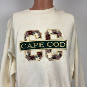 Cape Cod Massachusetts Embroidered Crewneck Sweatshirt Vtg 90s New Deadstock XL